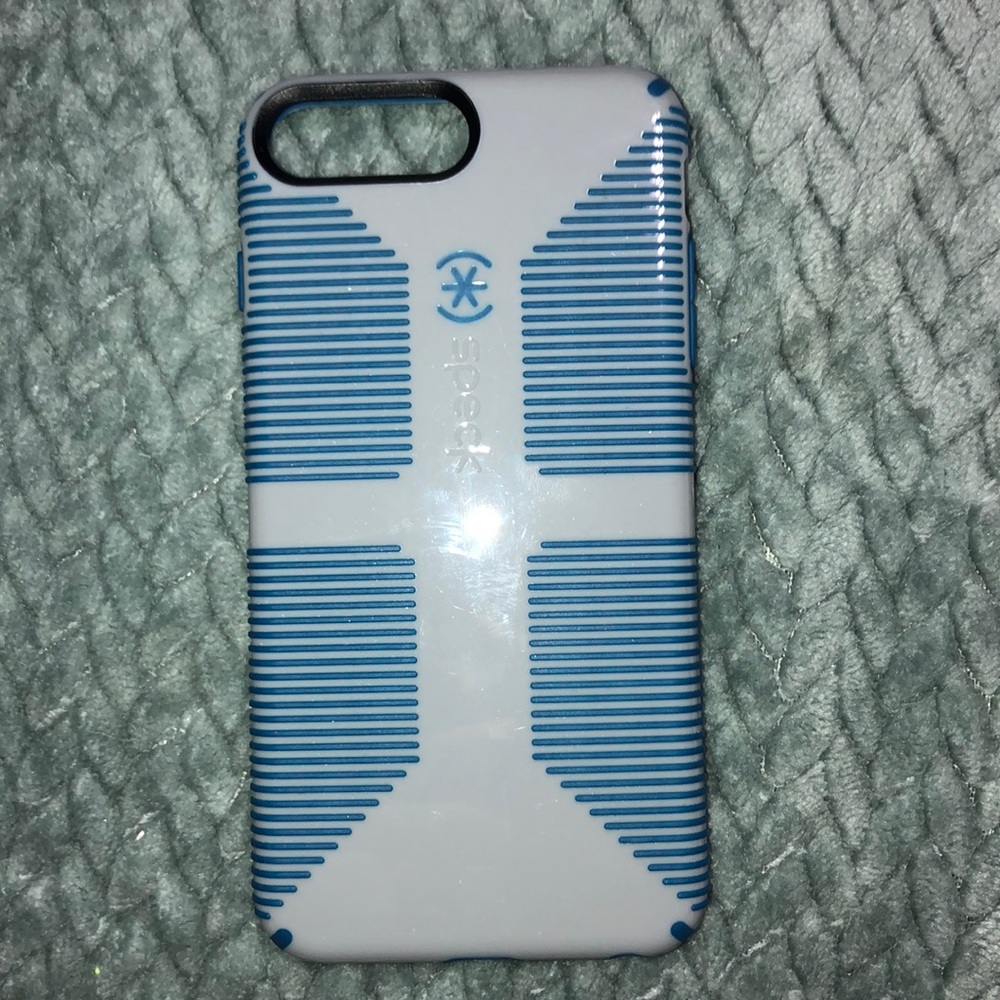 Blue and grey speck iphone 8 plus phone case